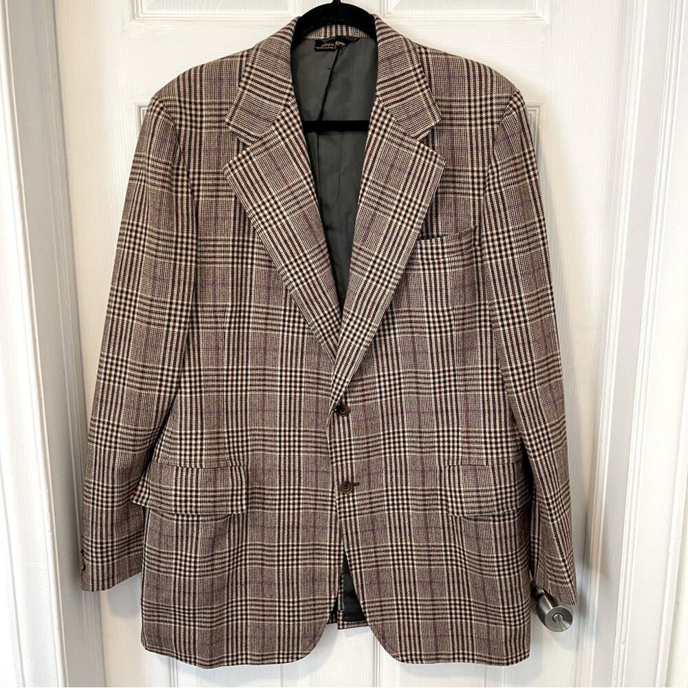 Southampton Vintage Plaid Wool Dress Suit